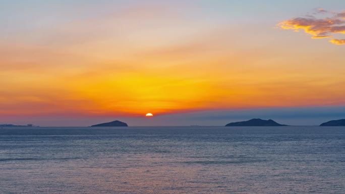 清晨 海湾 海边 日出 大海日出 延时