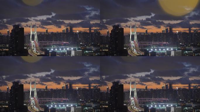 上海南浦大桥空镜4k