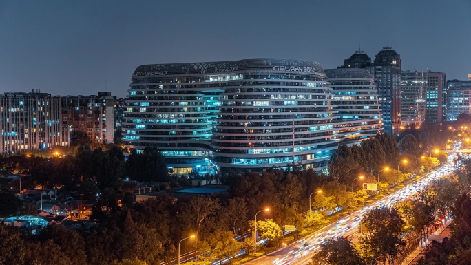 北京银河soho夜景延时