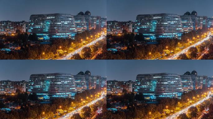 北京银河soho夜景延时