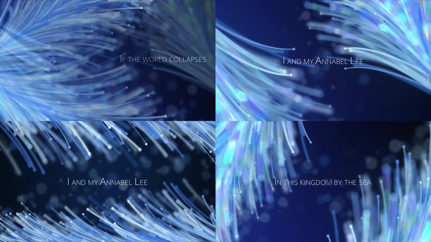 蓝色唯美粒子光线字幕标题AE模板