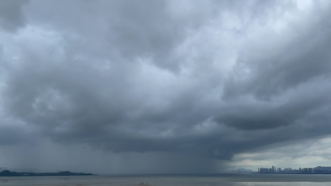 海面暴风雨来临 海面雨前天空 风雨欲来