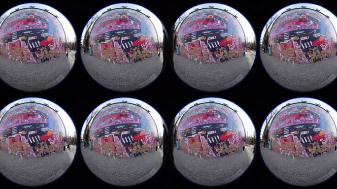 VR180 3D 球面素材798彩绘墙面