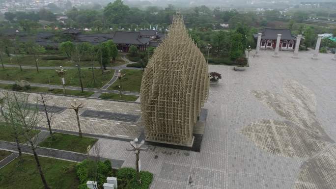 4K航拍韶关大南华寺风景