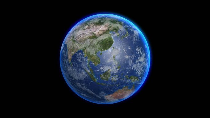 【4K】蓝色地球星球 带通道无缝循环