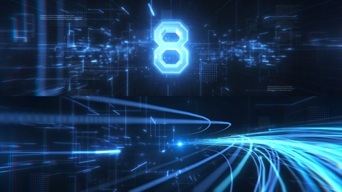 宽屏科技倒计时开场【无需插件】