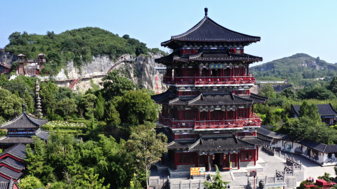 芒砀山夫子山景区  航拍