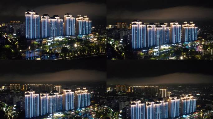 台州黄岩城市夜景航拍DJI_0587