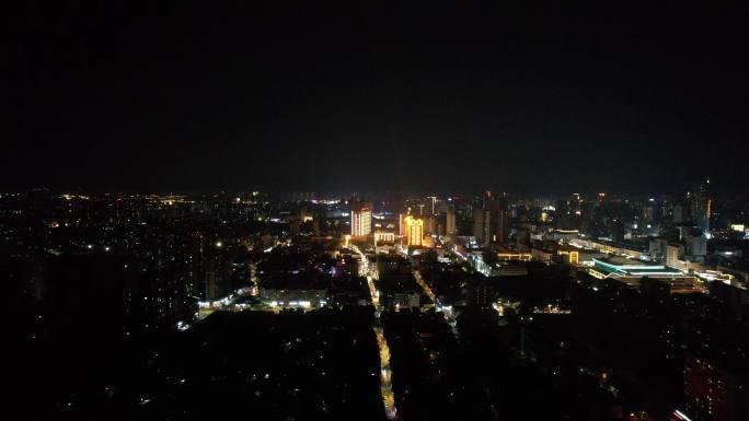 江苏连云港夜景航拍