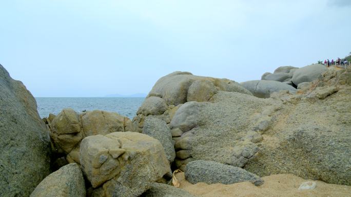 阴天 海边 海岸 礁石 岩石