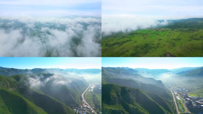 张北草原天路山间云海