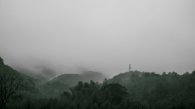 延时雾岚缥缈云海雾景