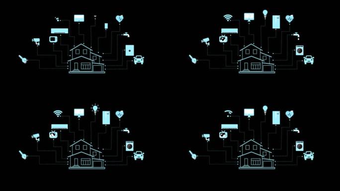 智慧家居图标科技元素