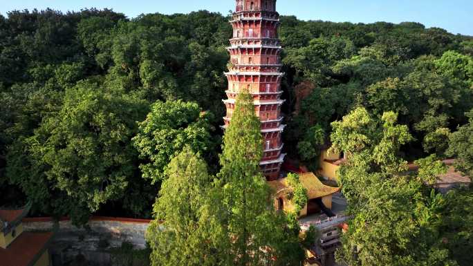 航拍湖北武汉宝通禅寺