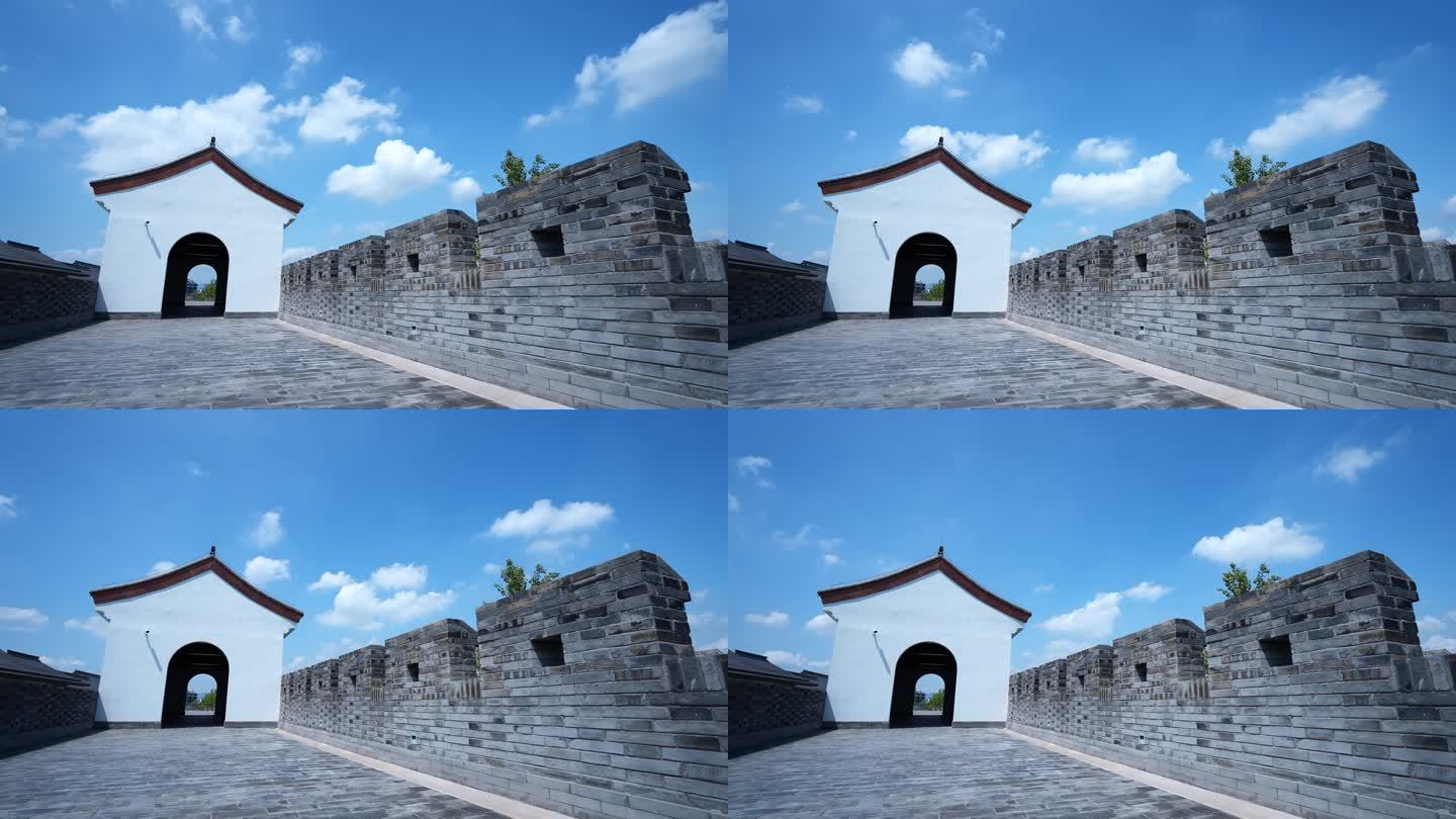 古城墙蓝天白云的延时摄影20