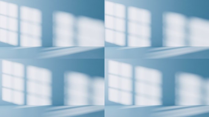 空房间与窗户光影3D渲染