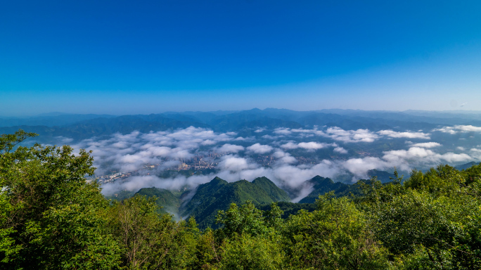 山阳县云雾全景延时