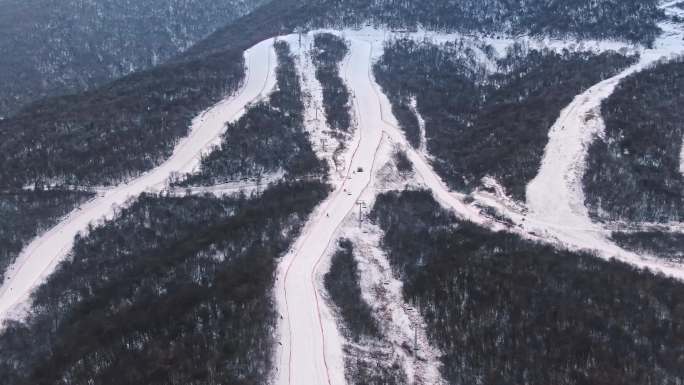 宝鸡鳌山滑雪场4K航拍