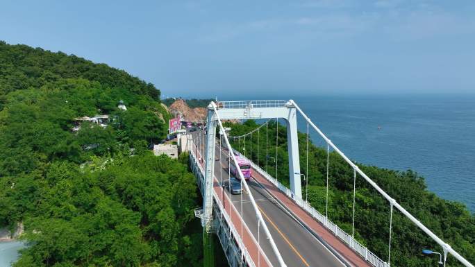 大连滨海路风景北大桥航拍