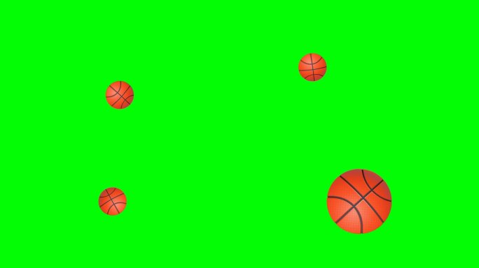 绿幕抠像篮球素材绿屏篮球运动绿色背景视频