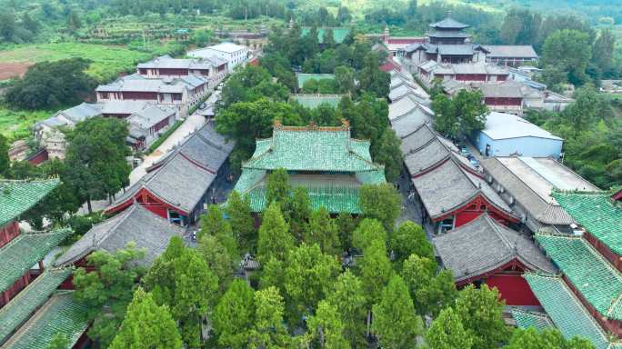 最新少林寺寺庙航拍空镜3