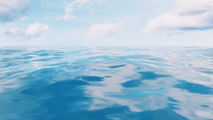 蓝色水面波纹背景3D渲染