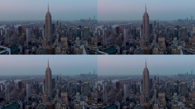 城市航拍纽约曼哈顿
