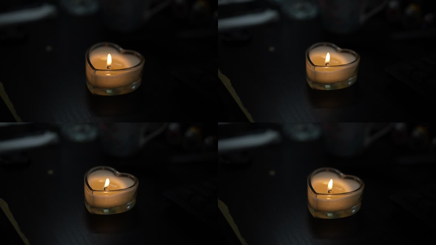 烛光摇曳 - 升格视频空镜头素材