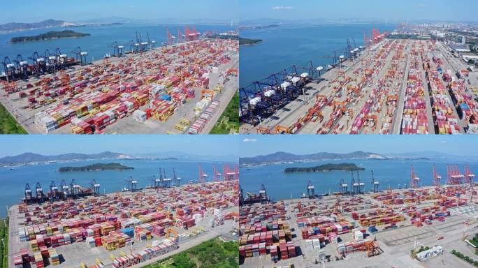 国际货柜码头-货船入港集装箱码头物流厦门