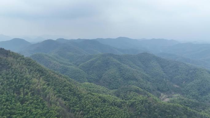 4K航拍乡村大山竹林地质灾害合集5