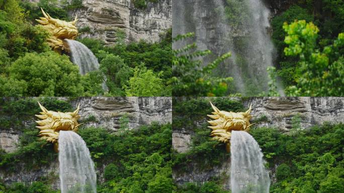 霸气龙王喷水龙王降雨