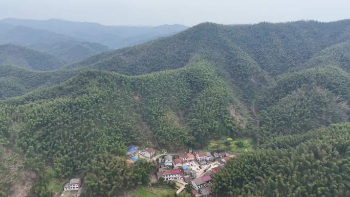 4K航拍乡村大山竹林地质灾害合集3