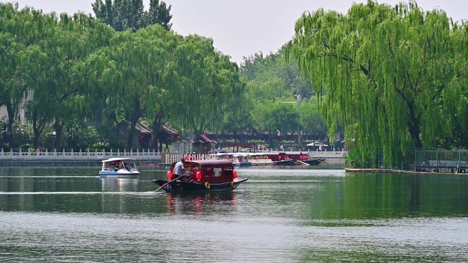 北京夏季的后海老北京风情