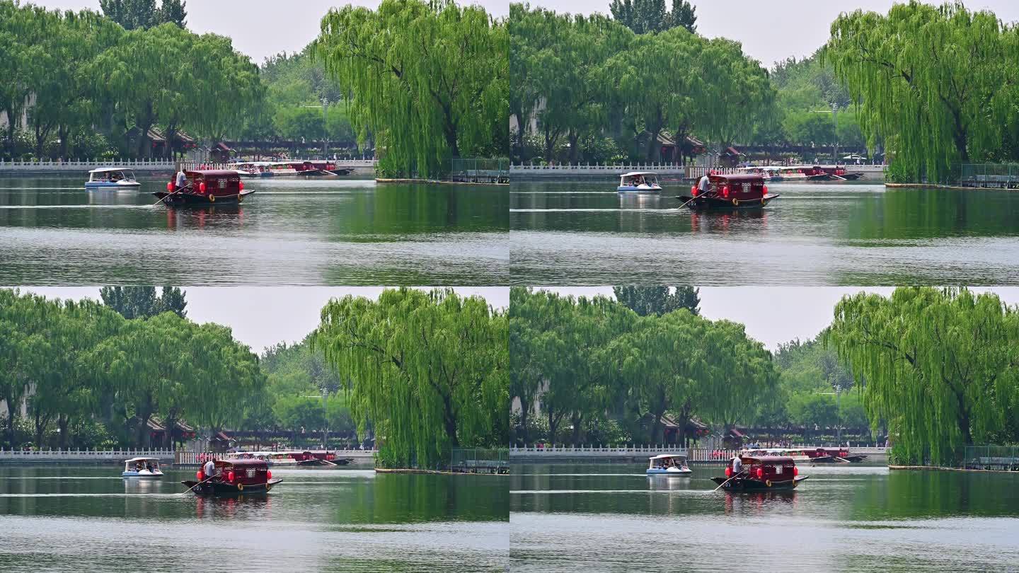 北京夏季的后海老北京风情