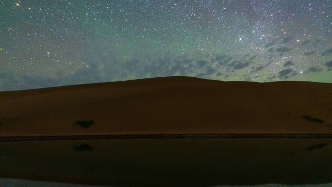 沙漠湖泊星空