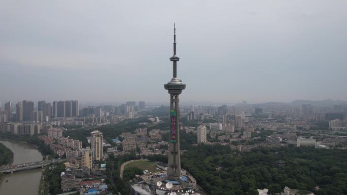 江苏南京电视塔地标建筑航拍