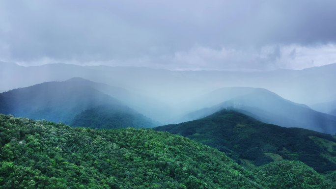 茶山雨景航拍7