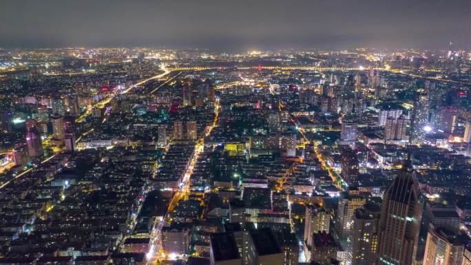 合集江苏南京城市夜景航拍延时