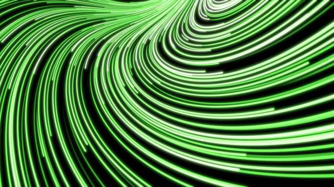 绿色扭曲螺旋粒子ae模板工程文件