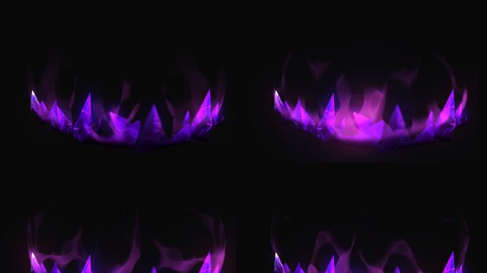 紫色石头火焰
