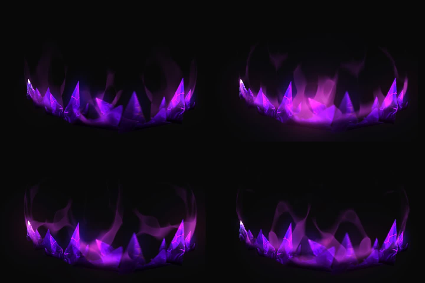 紫色石头火焰