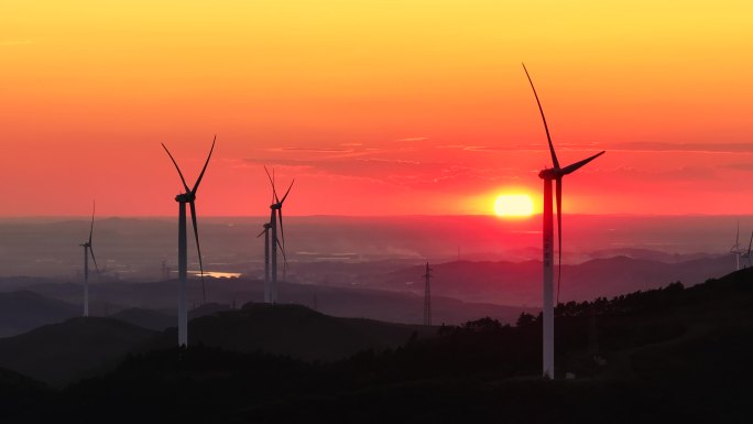 风力发电 碳中和 新能源 霞光