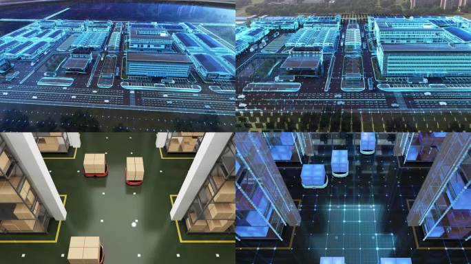 科技工厂仓储物流数字园区码头虚拟现实转换