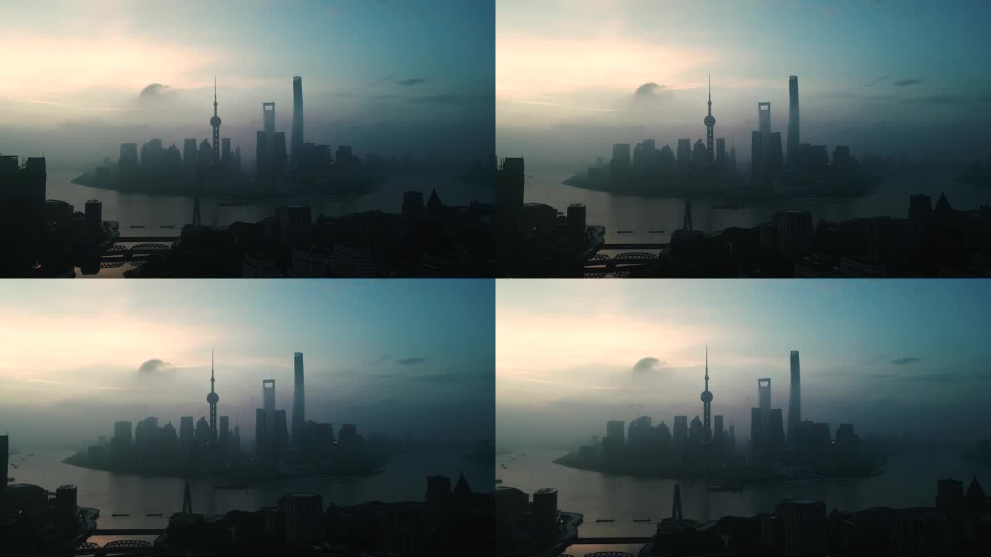 日出前的陆家嘴 上海 城市 黎明时刻