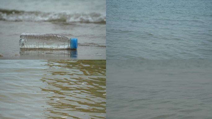 废水海边垃圾漂流瓶