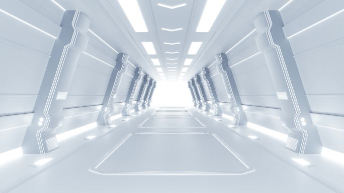 白色科技隧道穿梭快速