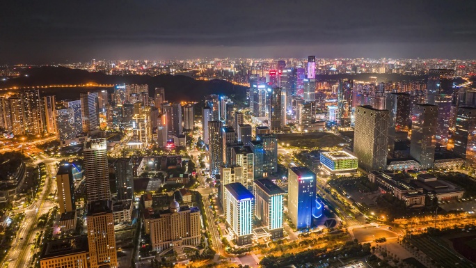 4K高清南宁五象新区夜景