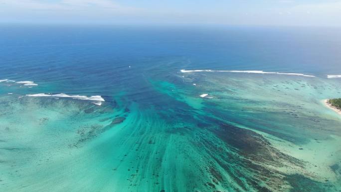 非洲毛里求斯海岸线4K