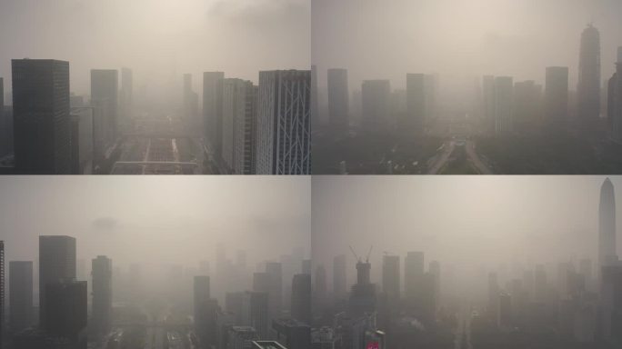 雾霾中的深圳