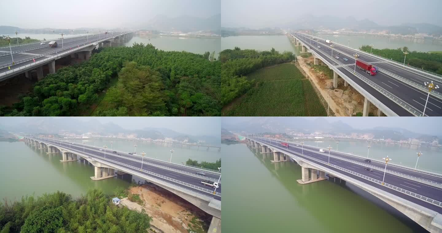 福建省漳州市 江东大桥 航拍4K
